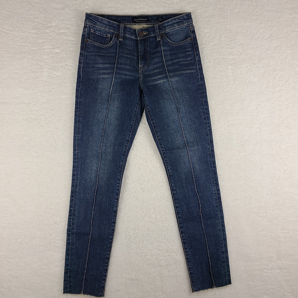 Lucky Brand Jeans Womens 4/27 Blue‎ AVA Skinny Dark Wash Denim